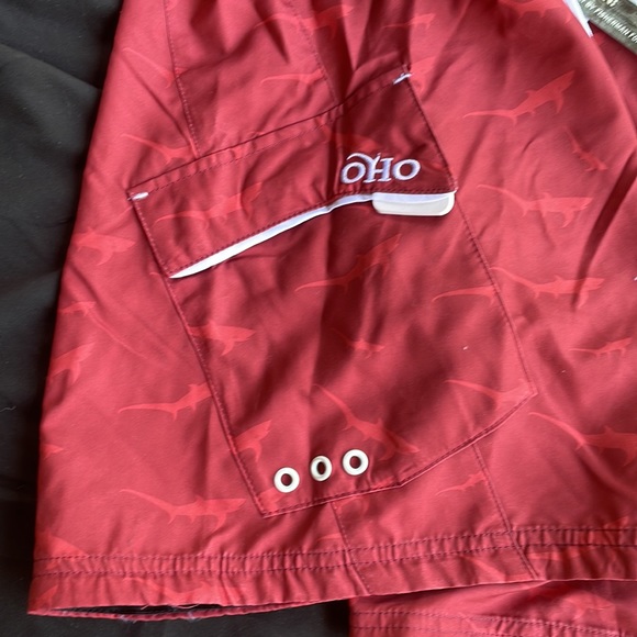 OHO Old Harbor Outfitters Schoolie Boardshorts in red size 36 NWT - Picture 3 of 8